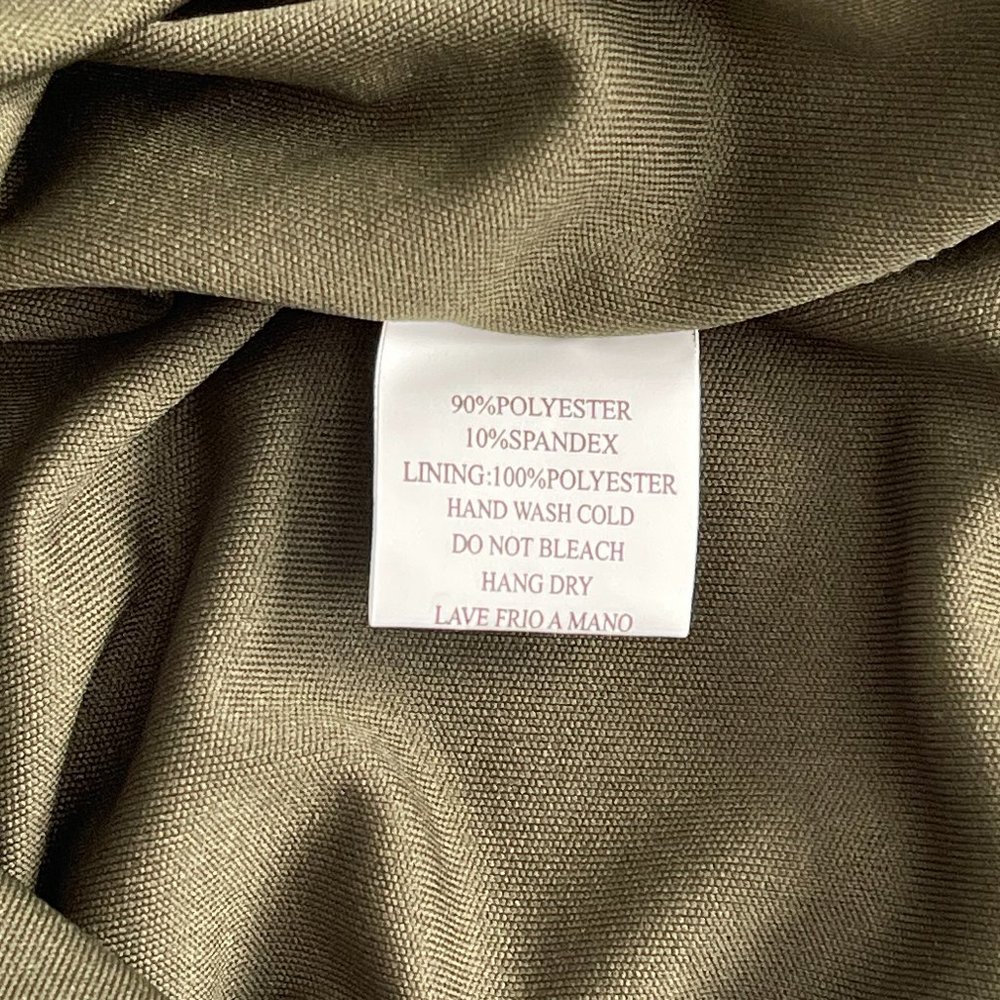 High Waisted Striped Bike Shorts in Olive NWT - Picture 5 of 6